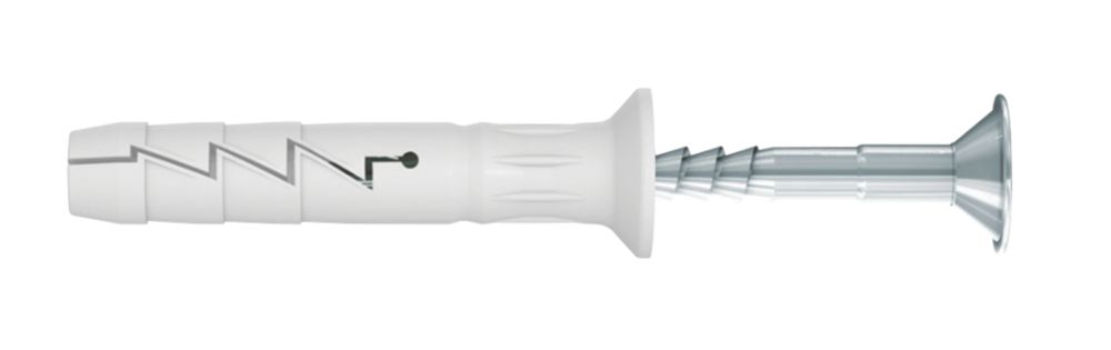 Rawlplug Nylon Hammer-In Fixings 8ga x 80mm 50 Pack