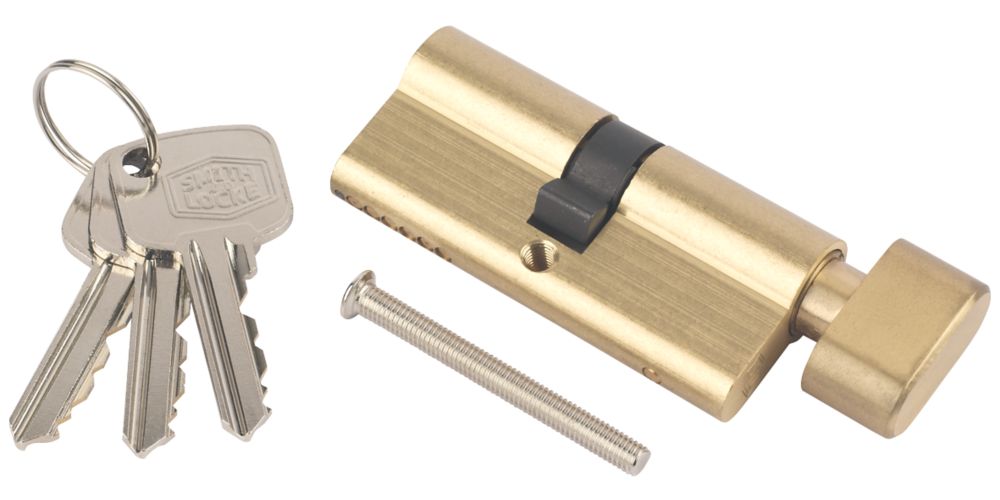 Smith & Locke 6-Pin Thumbturn Euro Cylinder 35-35 (70mm) Brass