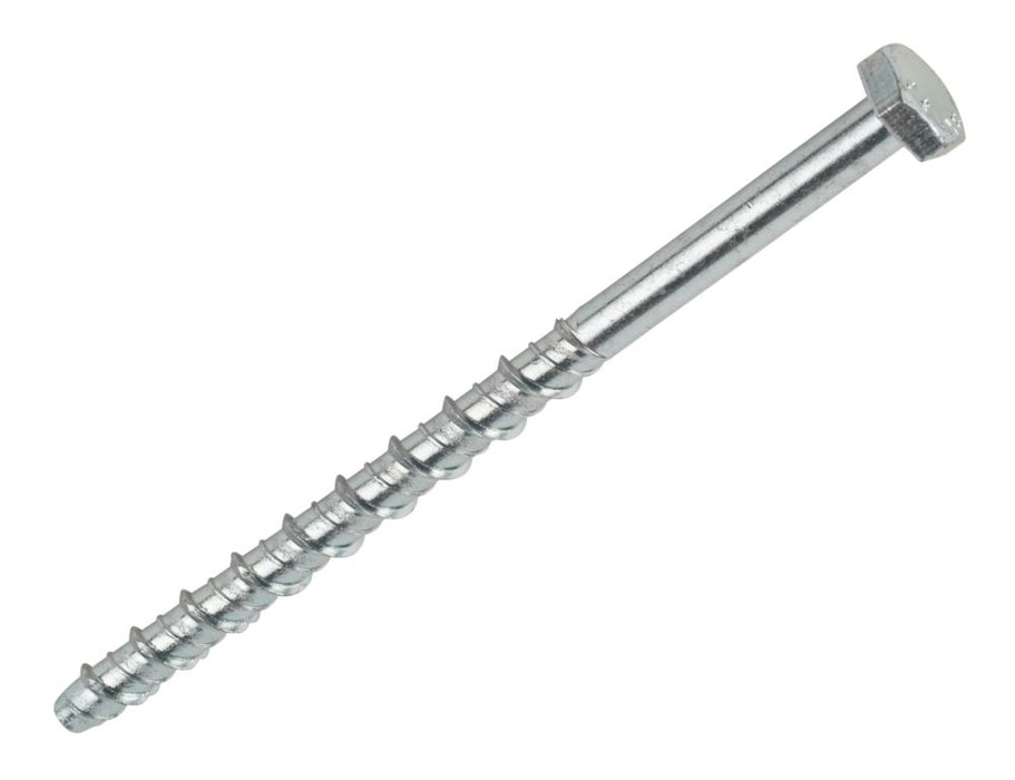 Rawlplug LX Zinc-Plated Steel Concrete Screwbolts M8 x 150mm 10 Pack