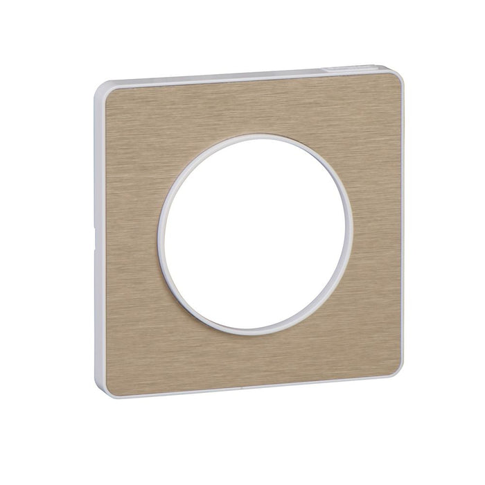 Schneider Electric Odace - Recessed Equipment  Brushed Bronze Finishing Plates 10 Pack