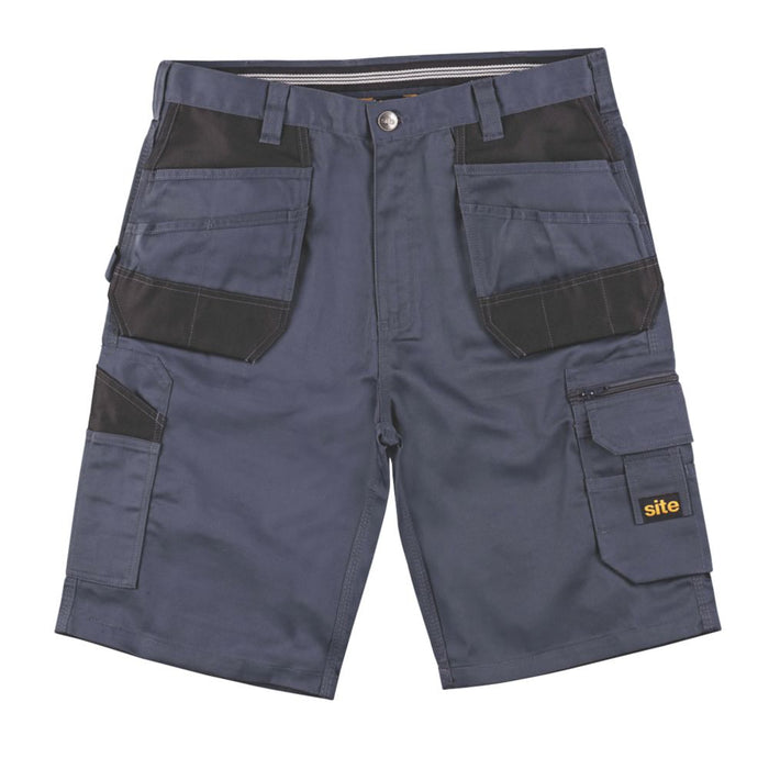 Site Jackal Multi-Pocket Shorts Grey  Black 36" W