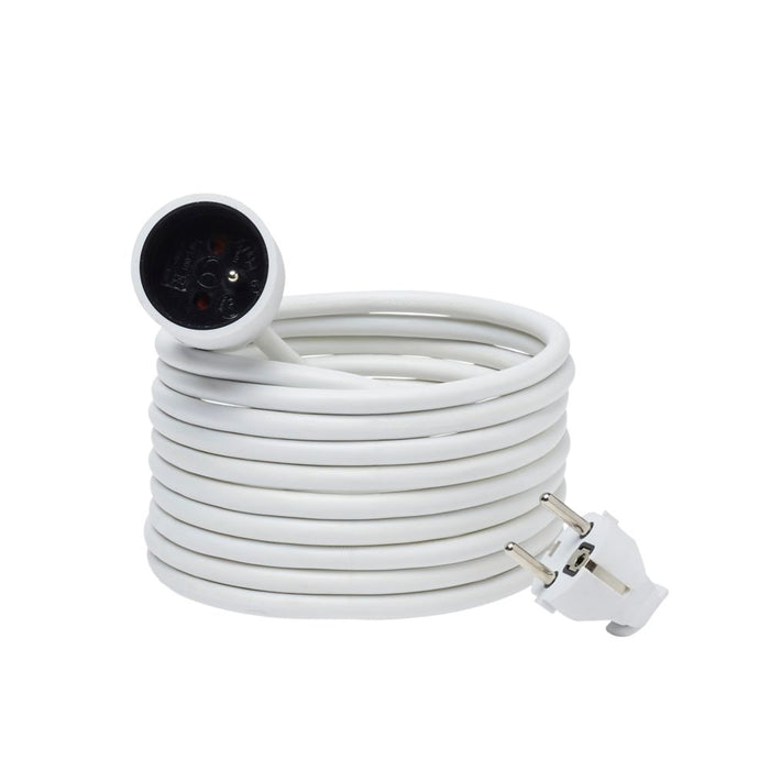 16A 1-Gang Unswitched  Extension Lead White 5m
