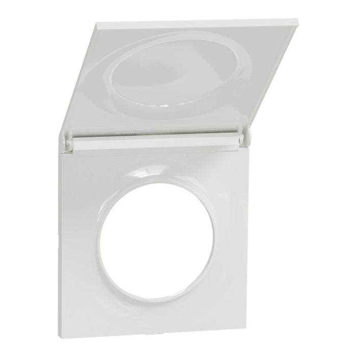 Schneider Electric Odace - Recessed Equipment  White Finishing Plates with Integrated Cover 2 Pack