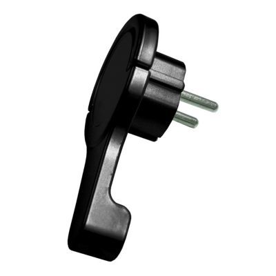 16A Unfused Extra-Flat Plug Black