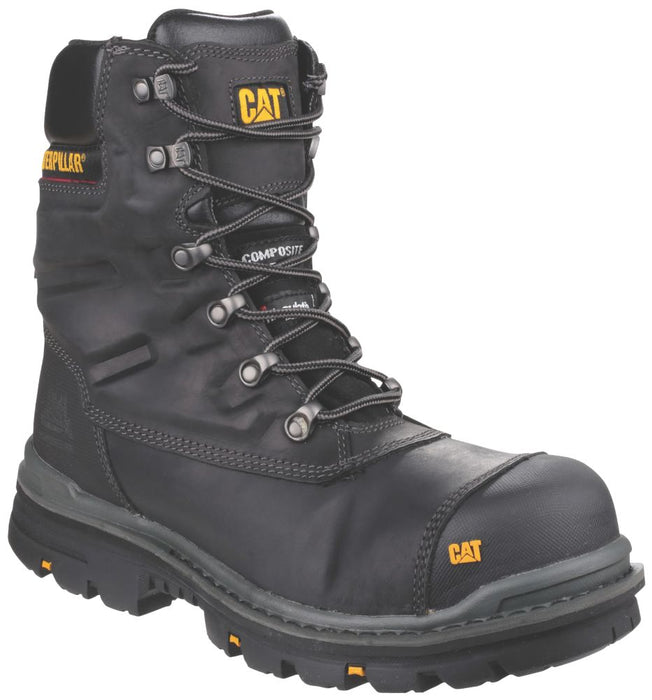CAT Premier   Safety Boots Black Size 8