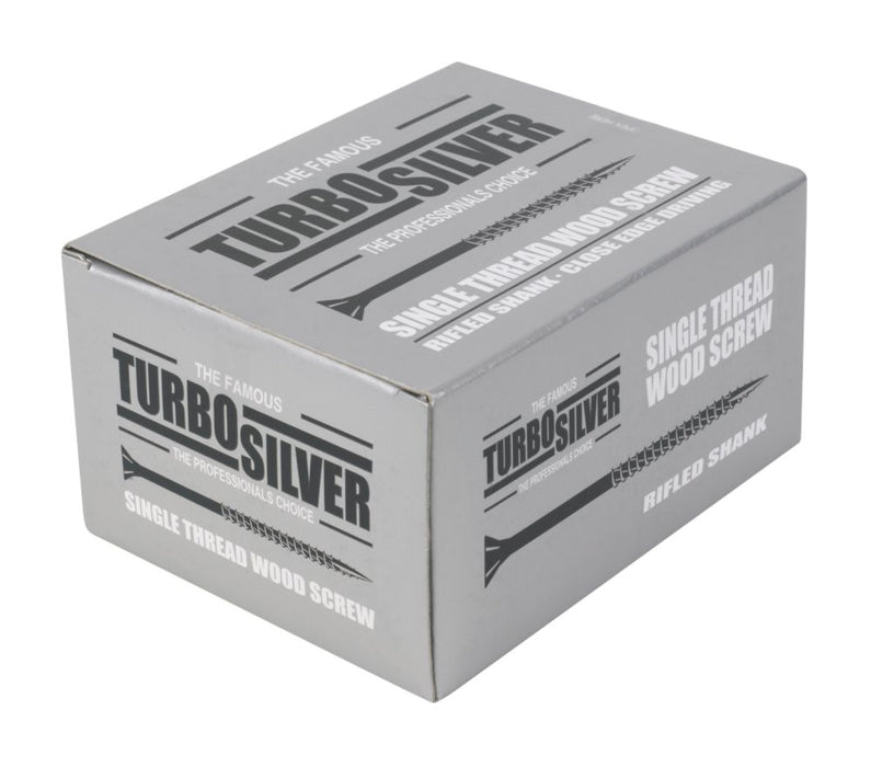 Turbo Silver  PZ Double-Countersunk  Multipurpose Screws 6mm x 90mm 100 Pack