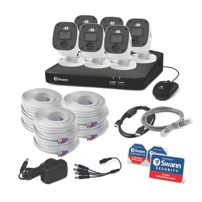 Swann Enforcer SWDVK-846806MQB-EU 1TB HDDGB 8-Channel 1080p DVR CCTV Kit & 6 Indoor & Outdoor Cameras