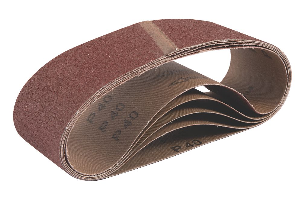 Titan  Sanding Belt Unpunched 533 x 76mm 40 Grit 5 Pack