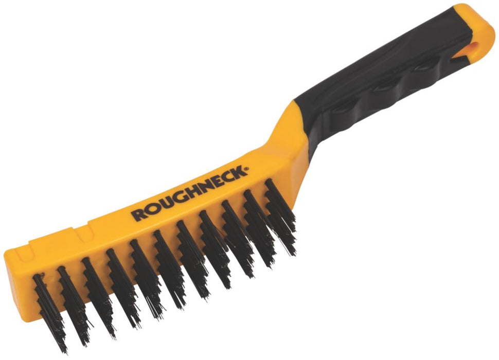 Roughneck Soft-Grip Carbon Steel Wire Brush