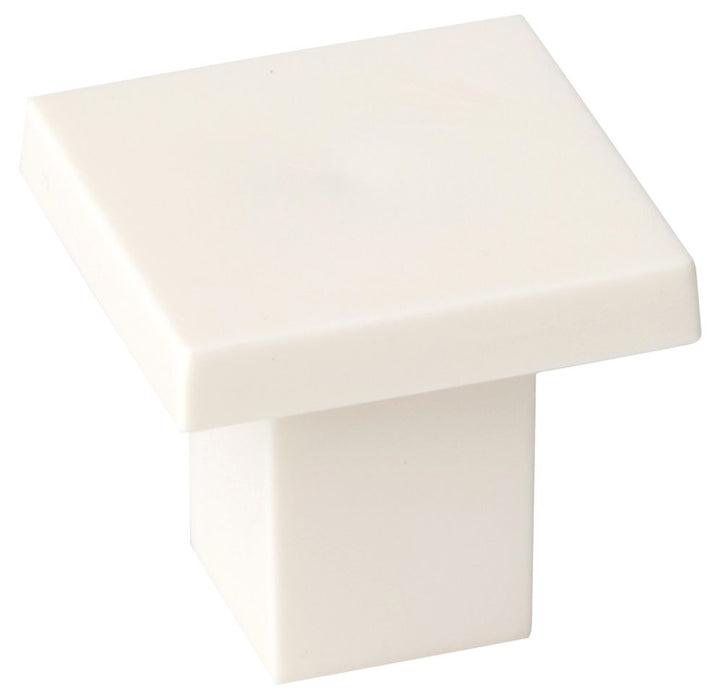 Decorative Square Cabinet Knobs White 30mm 6 Pack