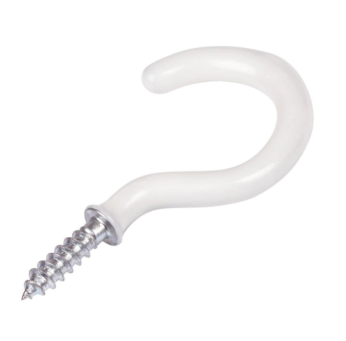 White Cup Hooks 4mm x 55mm 10 Pack