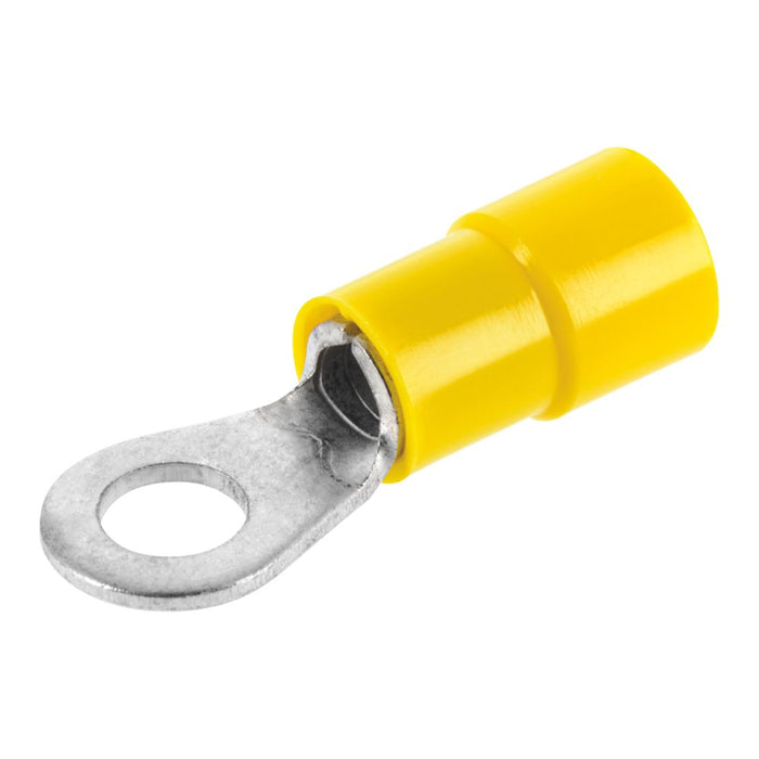 Klauke Insulated Yellow 10mm Ring Crimp Terminal 100 Pack