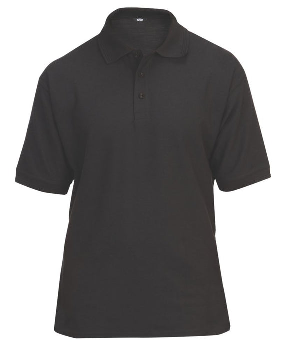 Site Tanneron Polo Shirt Black Medium 42 12" Chest