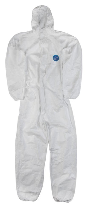 DuPont Tyvek CH5 Classic Hooded Disposable Coverall White Large 40-42" Chest 32" L