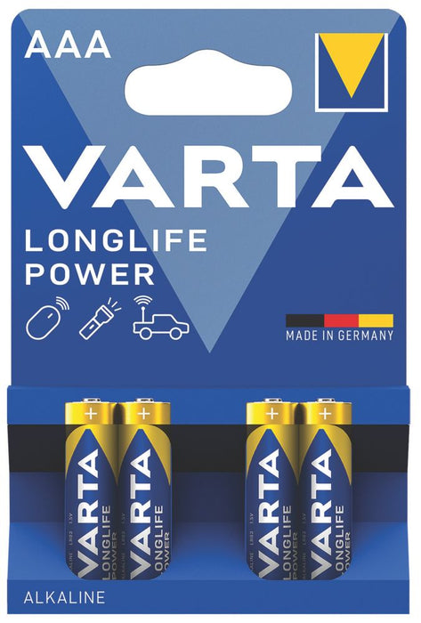 Varta Longlife Power AAA High Energy Batteries 4 Pack