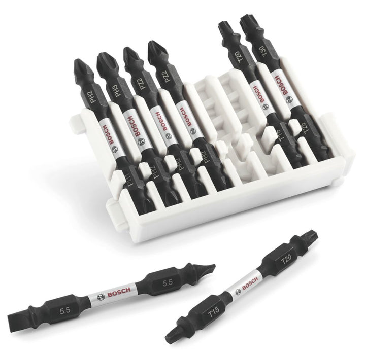 Bosch Pick & Click 14" Hex Shank Mixed Impact Control Double-Ended Screwdriver Bit Set 8 Pieces