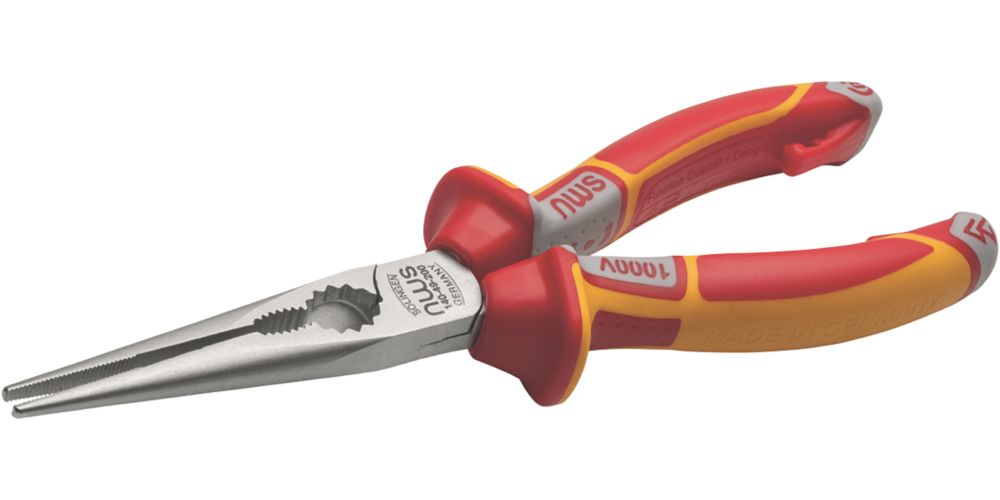 NWS VDE Extra Reach Long Nose Pliers 8" (205mm)