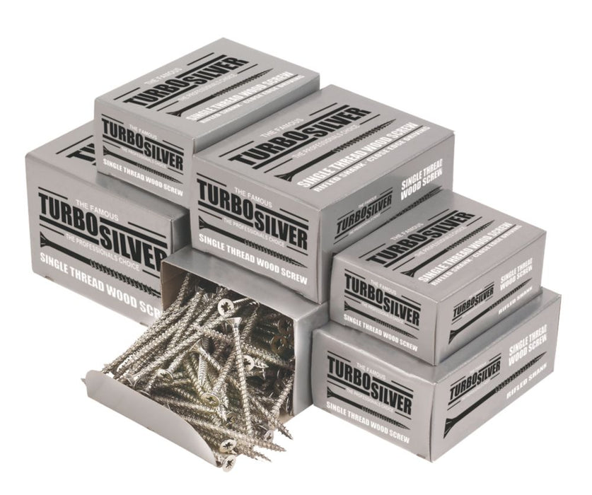 Turbo Silver  PZ Double-Countersunk Woodscrews Trade Pack 1400 Pcs