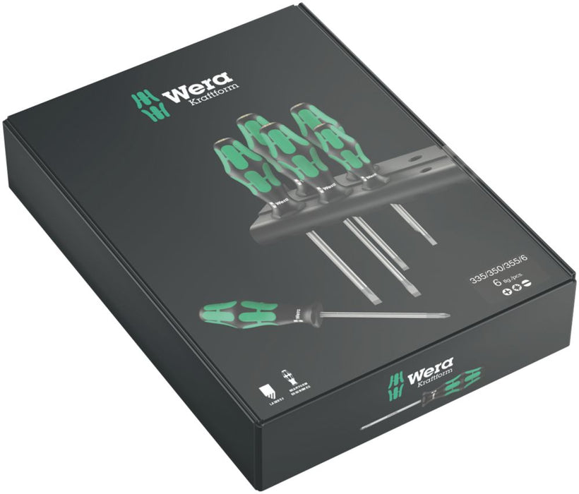 Wera Kraftform Plus Mixed  Lasertip Screwdriver Set 6 Pieces