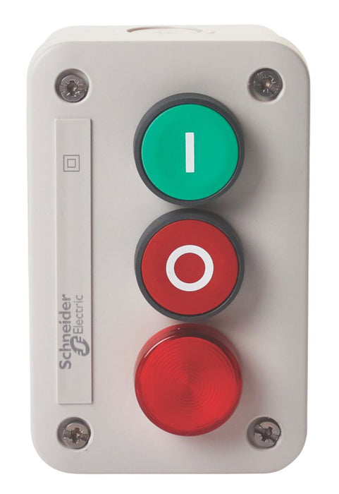 Schneider Electric XALE33V2M Double Pole Flush Push-Button Isolator Switch With Pilot Light NONC
