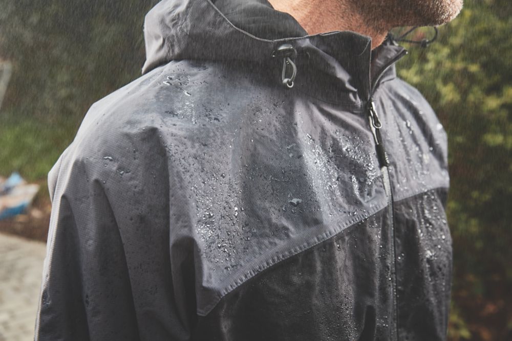 Site Ninebark Waterproof Jacket Grey  Black Large 41" Chest