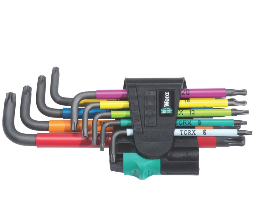 Wera L-Keys Metric & TX Multicolour Bore-Hole Key Set 9 Pieces