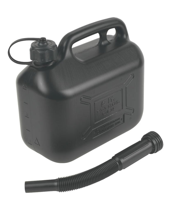 Hilka Pro-Craft Plastic Fuel Can Black 5Ltr