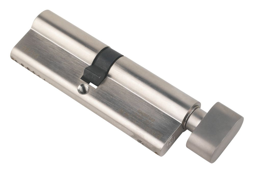 Smith & Locke  6-Pin Thumbturn Euro Cylinder Lock 45-50 (95mm) Polished Nickel
