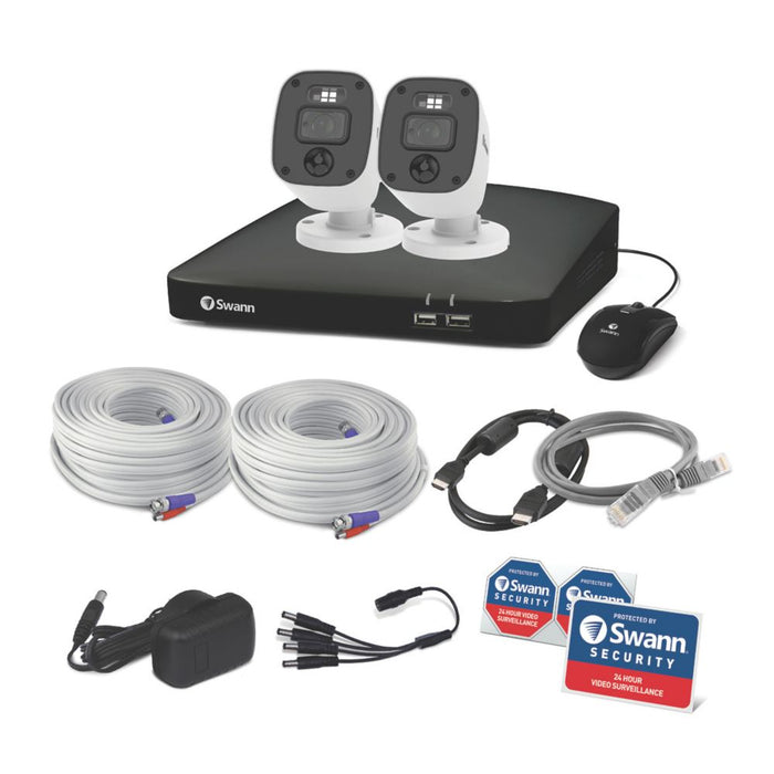 Swann Enforcer SWDVK-446802MQB-EU 1TB HDDGB 4-Channel 1080p DVR CCTV Kit & 2 Indoor & Outdoor Cameras