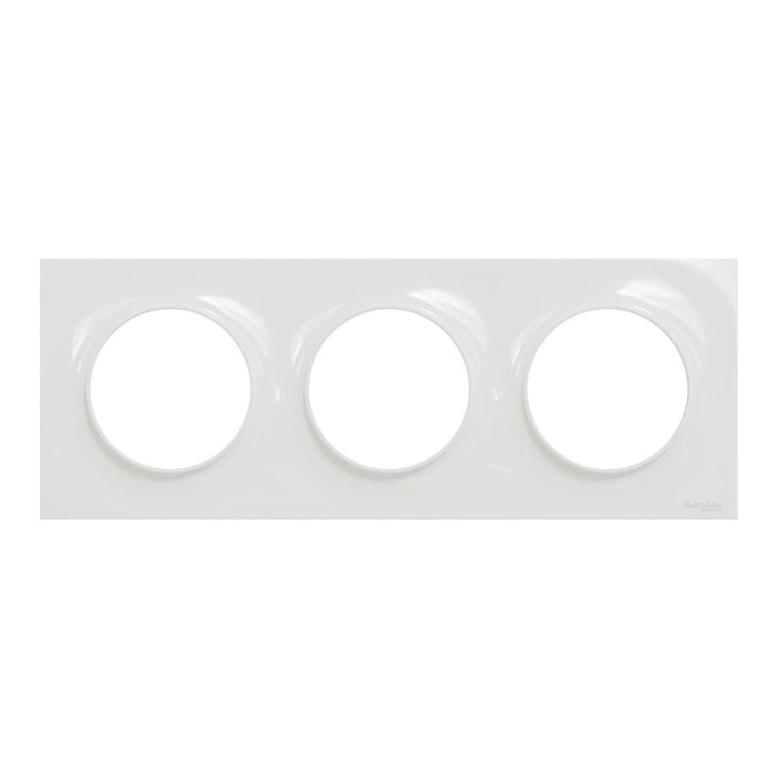 Schneider Electric Odace- Recessed Equipment  White Finishing Plates 5 Pack