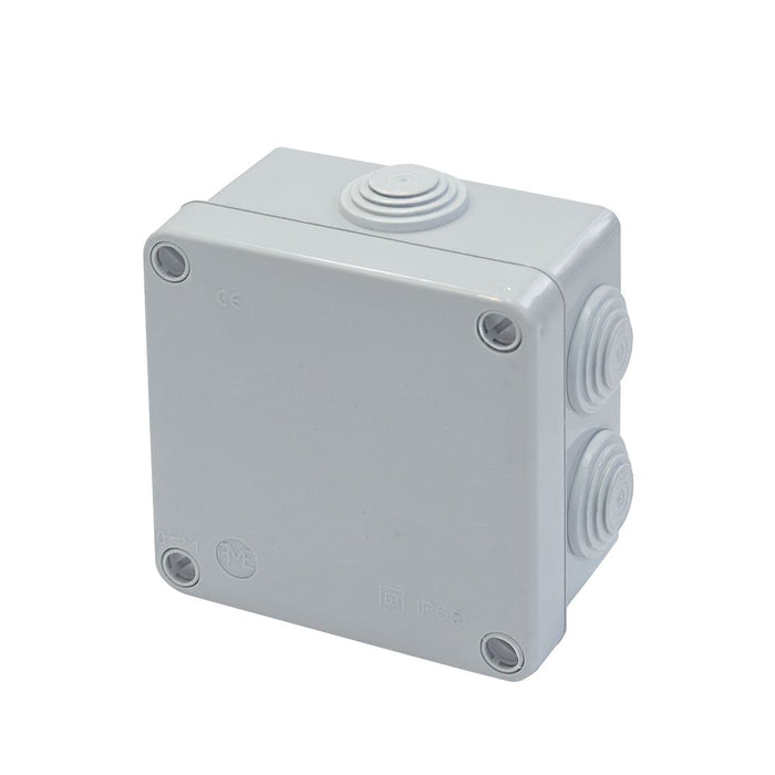 7-Entry Square Outdoor Junction Box with 7 Cable Grommets & Integrated Locking System