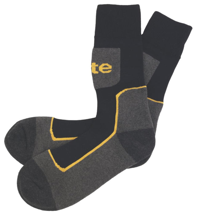 Site  Comfort Work Socks Black  Grey Size 7-11 3 Pairs