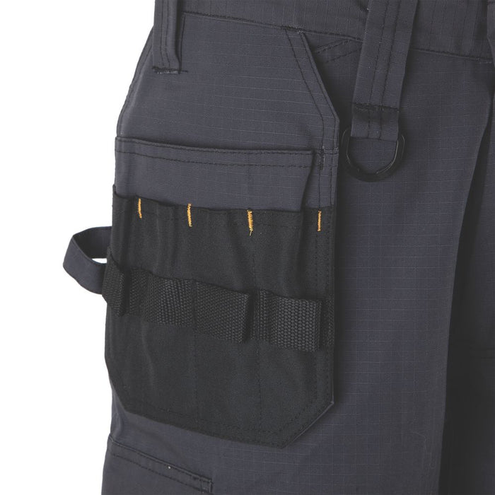 DeWalt Ripstop Multi-Pocket Shorts Grey  Black 30" W