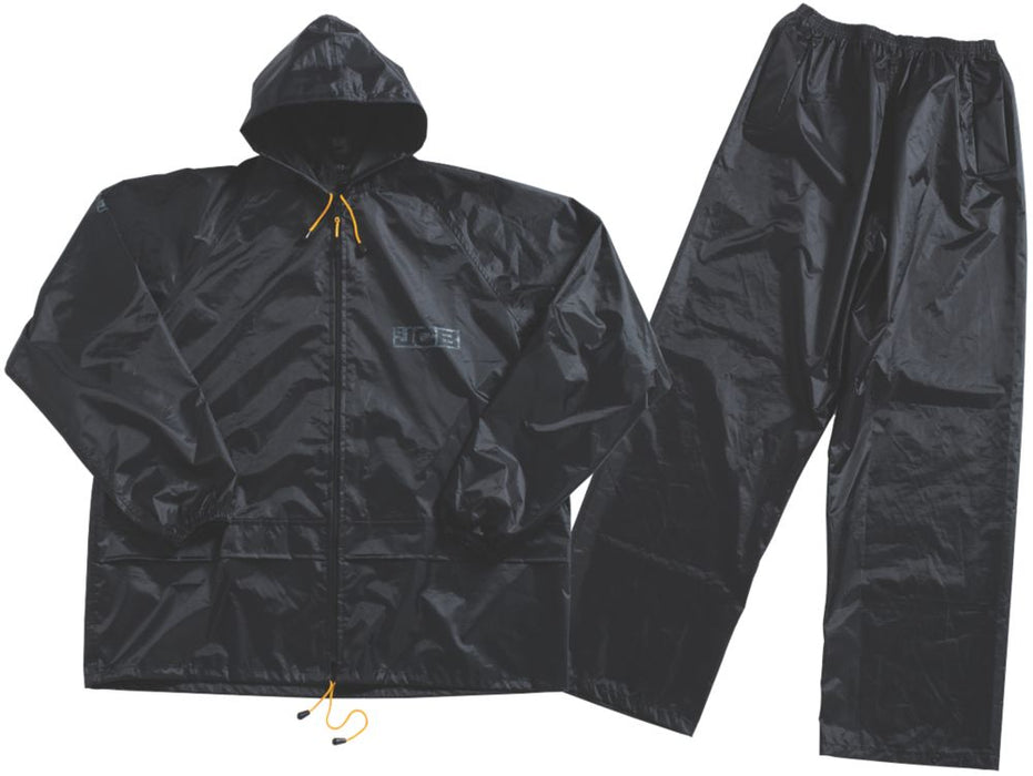 JCB Essential Rain Suit Black Large 44-46" Chest
