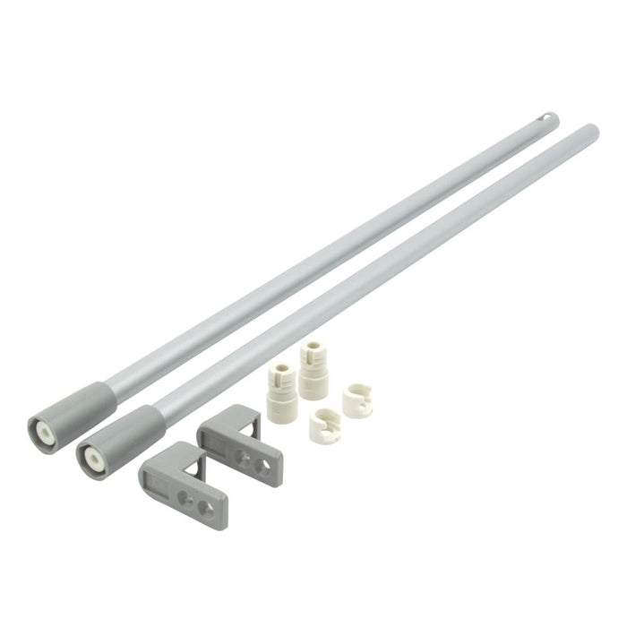 Hafele Shelf Rails Hafele Drawer Rail Set Grey 400mm 2 Pack — Screwfix EU