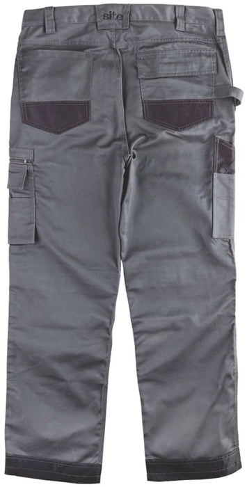 Site Jackal Work Trousers Grey Black, Size 44, Length 76 cm