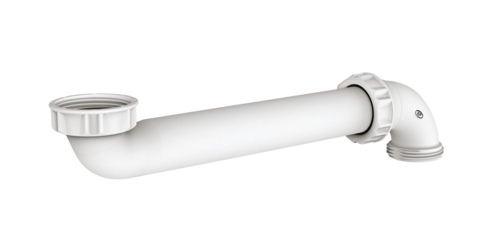 Valentin, tubería de conexión de lavabo, blanco, 49 × 315 mm