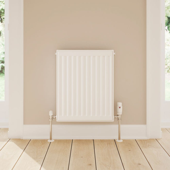 Radiateur eau chaude à simple panneau Flomasta type 11 500 x 400mm blanc