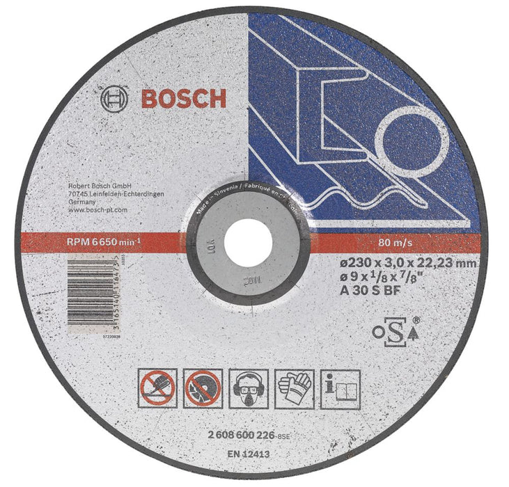 Bosch, disco de corte para metal Expert, 9" (230 mm) × 3 × 22,23 mm