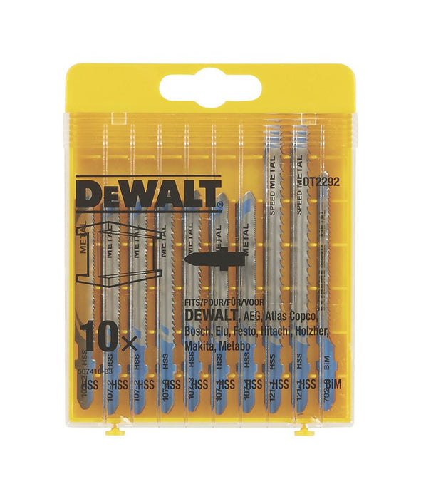 DeWalt, hojas de sierra de calar metálicas multimaterial DT2292-QZ, juego de 10 piezas