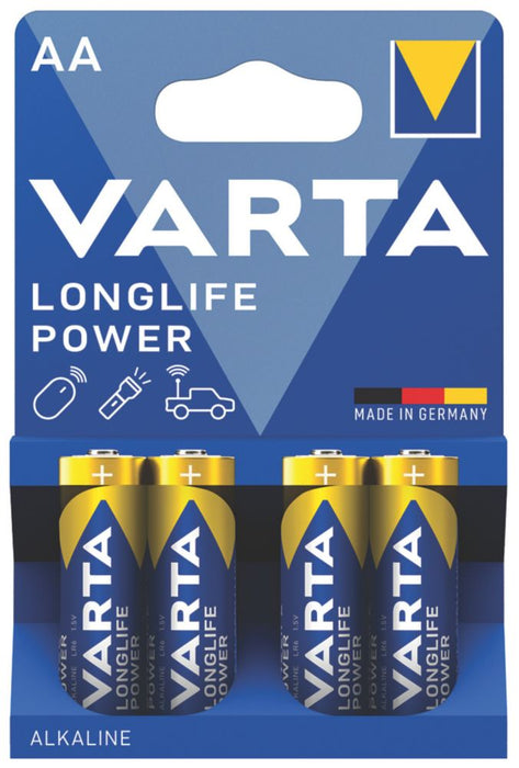 Varta - Pilas Longlife Power AA de alta potencia, pack de 4