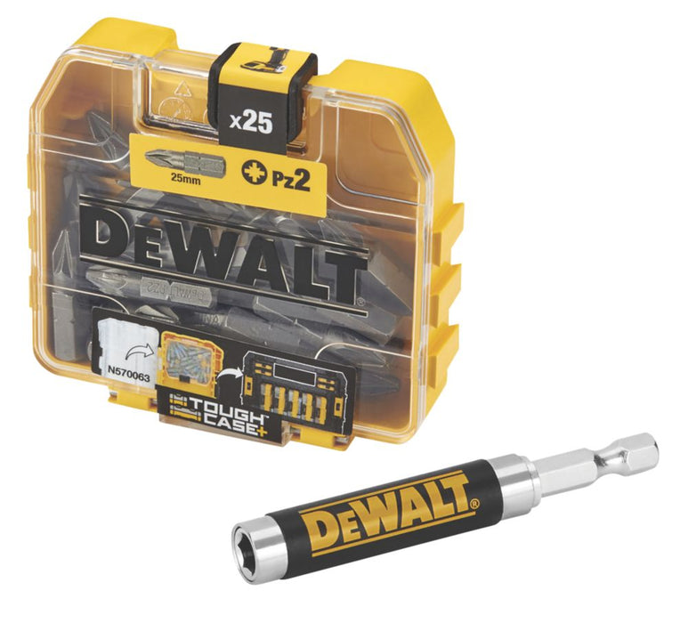 DeWalt  6.35mm 25mm Hex Shank PZ2 Screwdriver Bit Box 25 Pcs