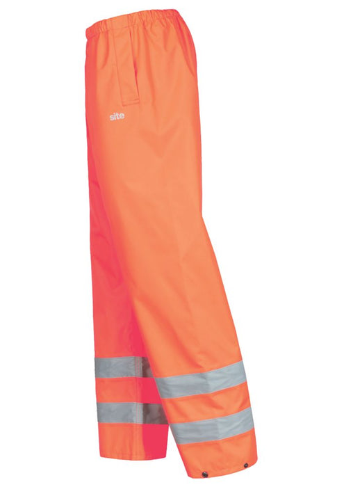 Site Huske, sobrepantalón de alta visibilidad con cintura elástica, naranja, talla XL (cintura 27", largo 45")