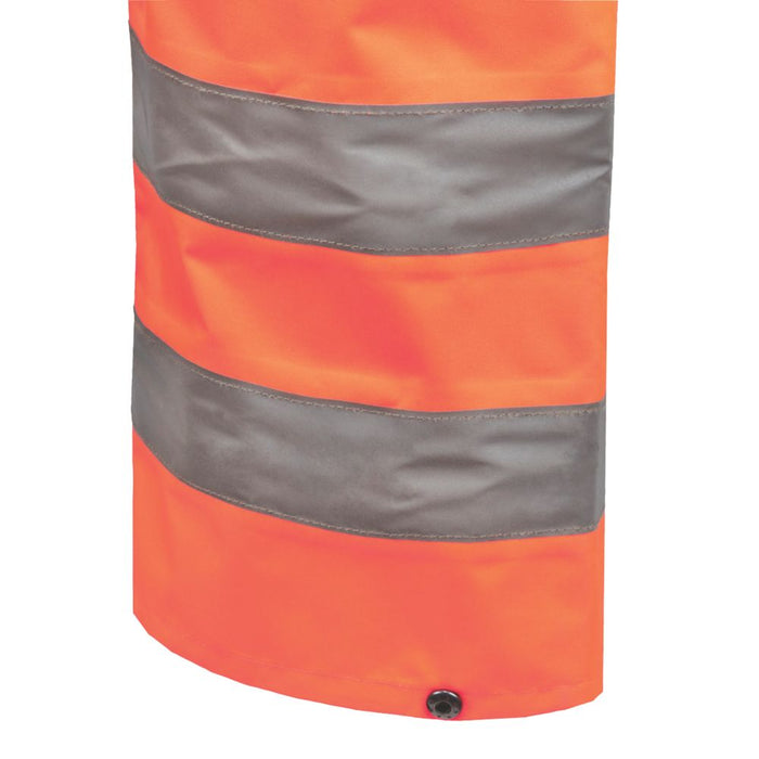Spodnie ostrzegawcze ochronne z elastycznym pasem Site Huske pomarańczowe XL W27 L45