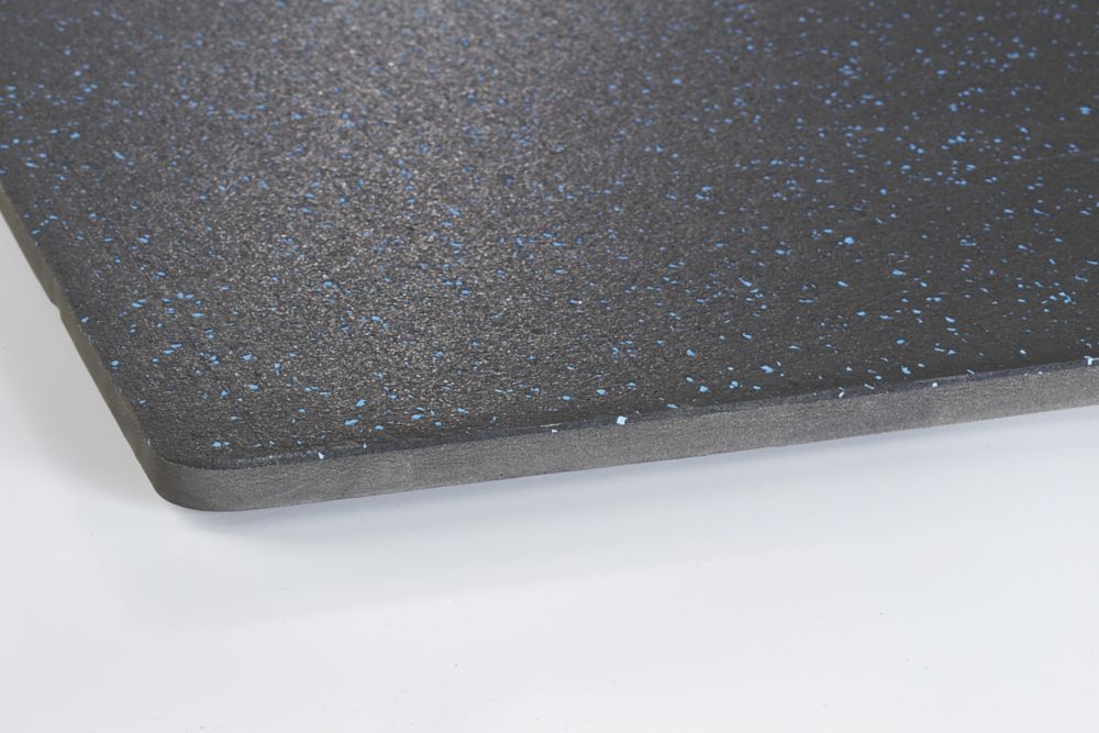 Mottez, alfombrilla amortiguadora de impactos, gris/azul, 620 × 620 mm