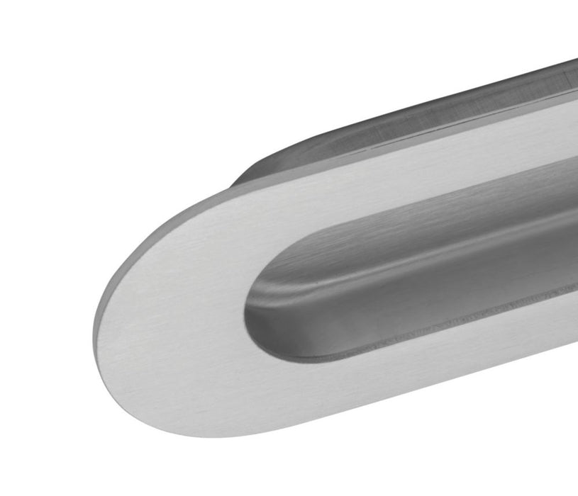 Eurospec Oval Flush Pull Handle 120mm Satin Stainless Steel