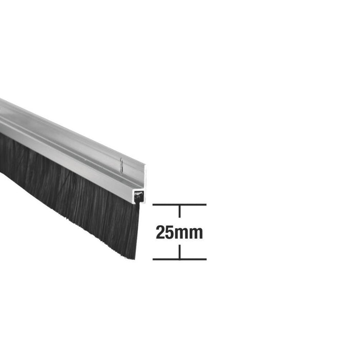 Stormguard - Junta con cepillo de alta resistencia, aluminio, 0,91 m