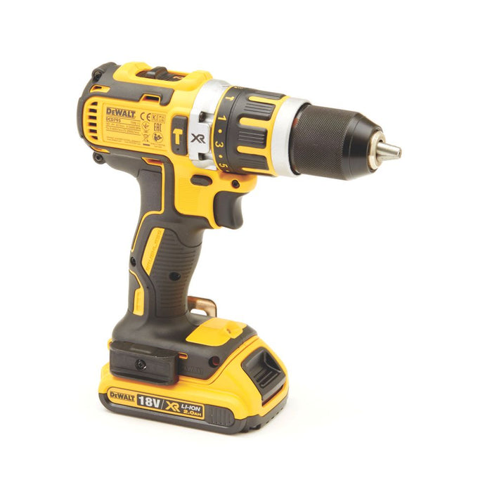 DeWalt DCD795D2-QW 18V 2 x 2.0Ah Li-Ion XR Brushless Cordless Combi Drill