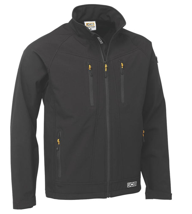 Kurtka softshell JCB D+IR czarna XXL obwód klatki piersiowej 122 cm