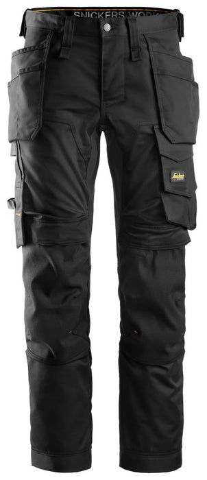 Pantalon de travail extensible AllroundWork Snickers, noir, taille 44, longueur 81 cm